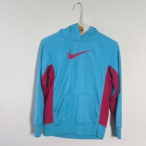 Nike Vibrant Blue and Pink Hoodie